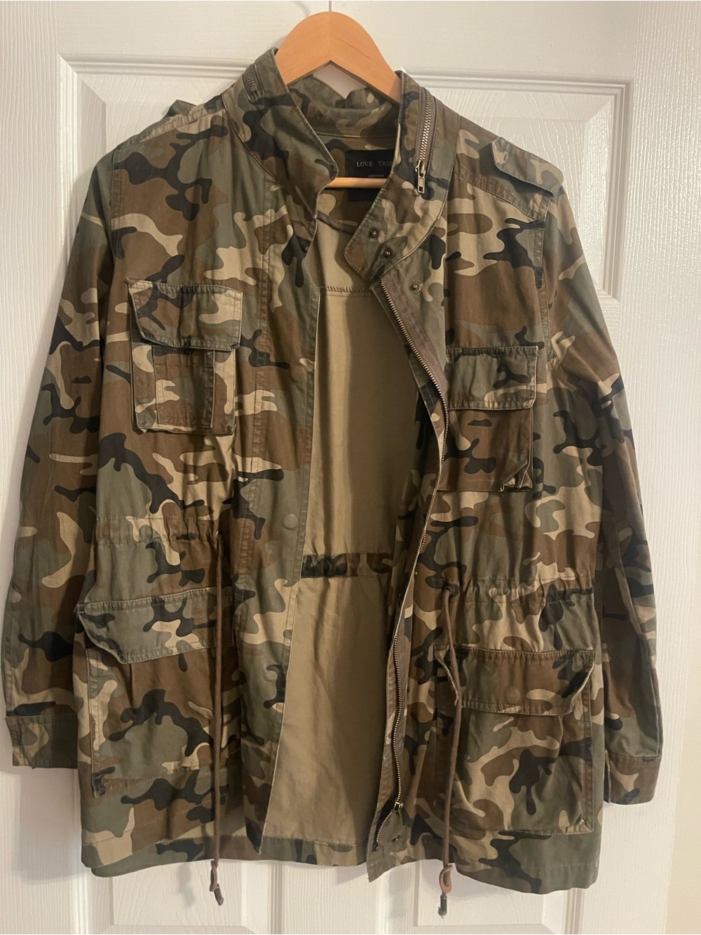 Love Tree Womens Camo Field Jacket - Green & Brown